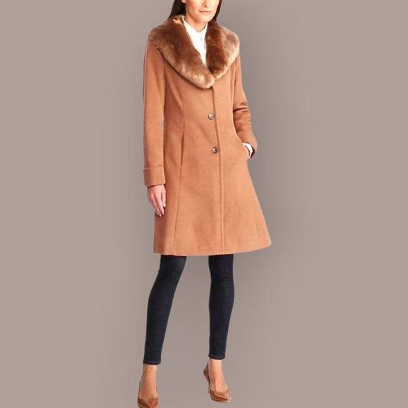 Women's Winter Wool Cashmere Trench Coat