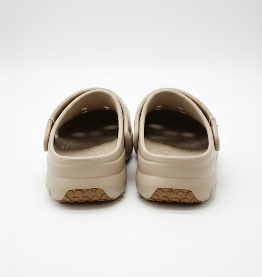 Trendy Beige Platform Clogs - Sea Star & Shell Decorated Slip-on Sandals for Women