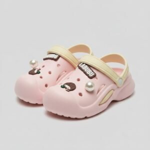 Baby Pink Clogs with Cream Strap